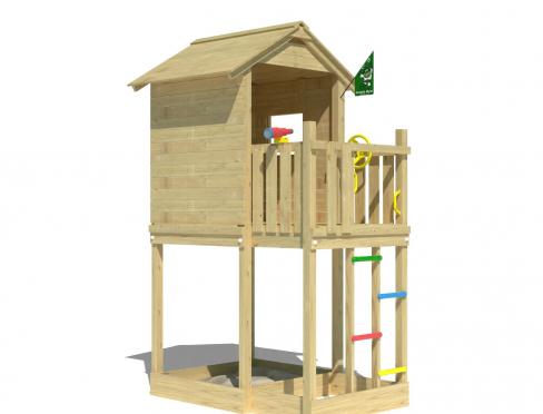 Jungle Treehouse | Houten speeltoestel met ladder